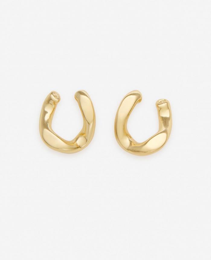 Bijoux | Boucles d’oreilles dorées petit maillon Gold | The Kooples Femme