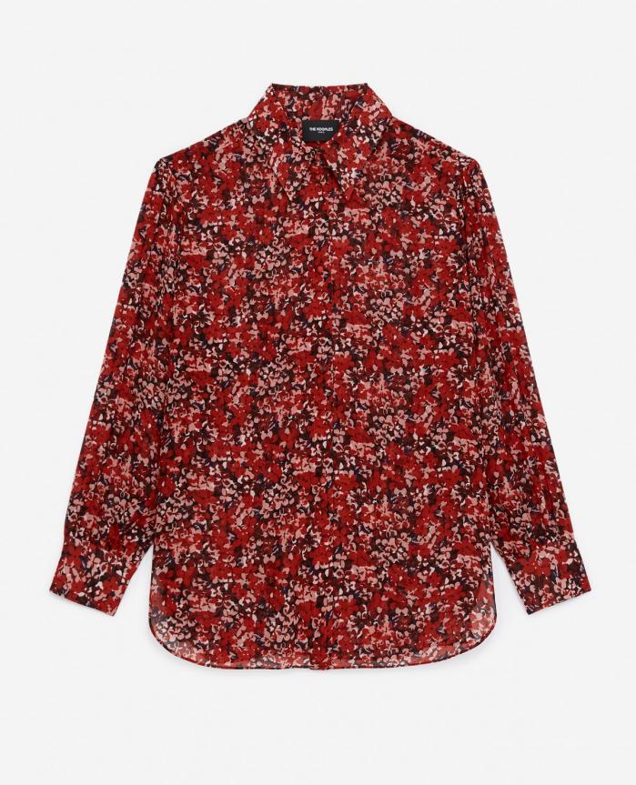 Chemises & Tops | Chemise rouge classique à imprimé fleuri Red | The Kooples Femme