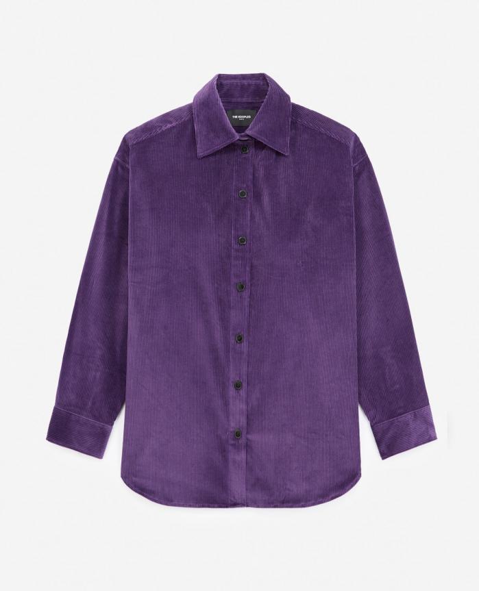 Chemises & Tops | Chemise violette ample velours côtelé Prune | The Kooples Femme