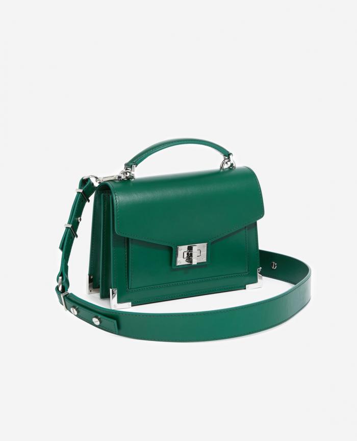 Emily | Sac Small Emily cuir lisse vert Green | The Kooples Femme