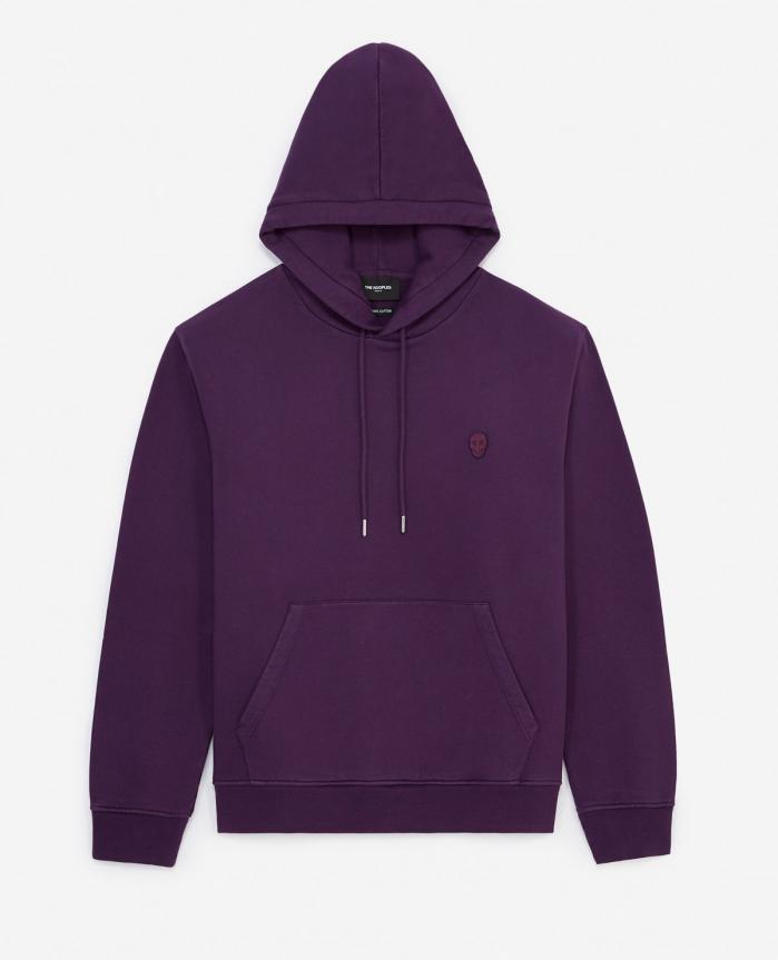 Sweatshirts | Sweat capuche violet logo happy skull brodé Purple | The Kooples Homme