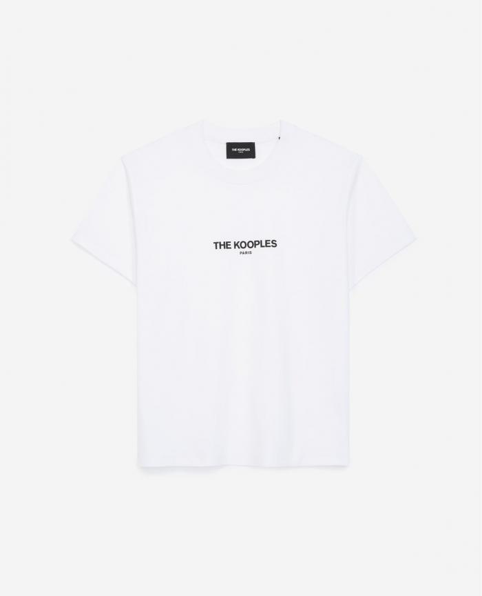 T-Shirts & Polos | T-shirt blanc coton à logo imprimé White | The Kooples Femme