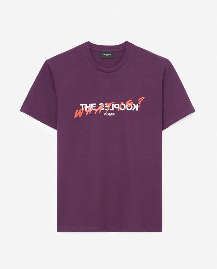 T-Shirts | T-SHIRT VIOLET COTON IMPRIMÉ WHAT IS Purple | The Kooples Homme