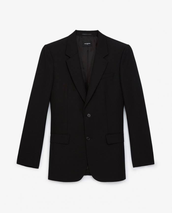 Vestes | Veste blazer laine noire Black | The Kooples Homme